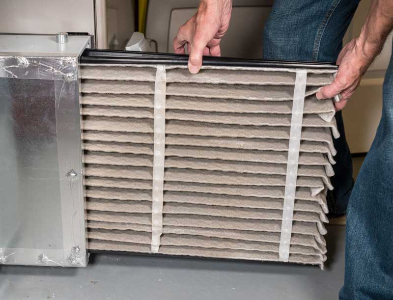 Furnace filter replacement and indoor air quality for forced-air HVAC systems